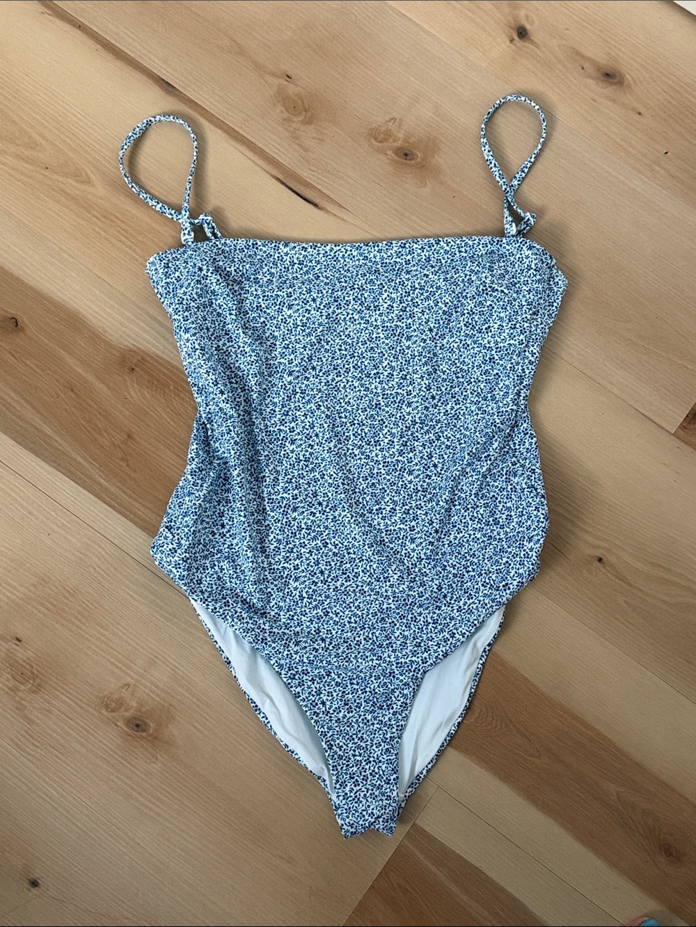 Onia Blue Floral One-Piece Swimsuit